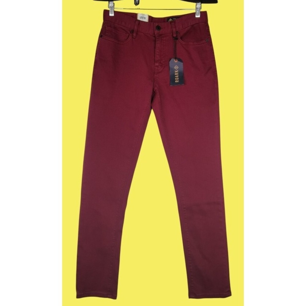 Roark HWY 133 5-Pocket Jeans $85 Maroon2 Slim Fit Men's 30x32 NWT